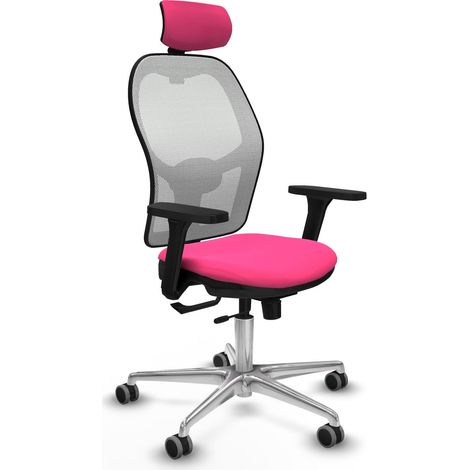 Silla de oficina piqueras y crespo Jorquera blanco malla tela (1/2)