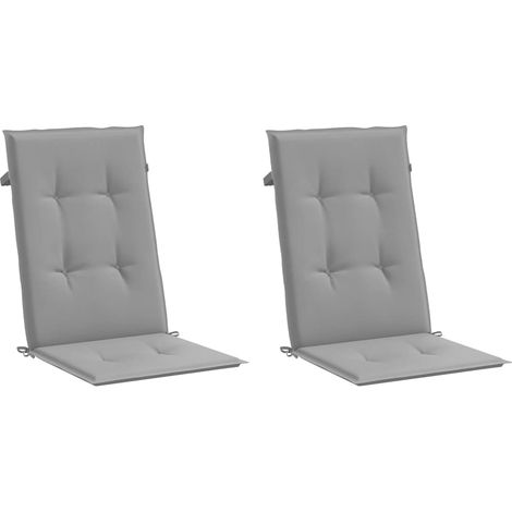 vidaXL Garden Highback Chair Cushions 2 pcs Grey 120x50x3 cm Fabric (1/5)