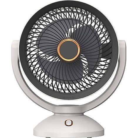 Vertical desk night light fan with air circulation, domestic rotating turbo fan, plug-in (1/5)