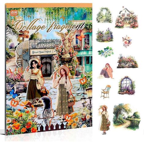 Transparentes PET-Stickerbuch mit vorgestanzten Aufklebern für Tagebücher, Scrapbooking-Zubehör, Scrapbook-Alben, Scrapbook-Sticker, A (1/5)
