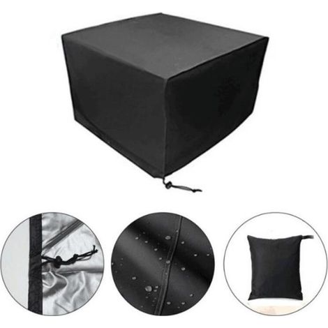 Schutzabdeckung für Gartenmöbel - Schwarz - 213x132x74cm - Oxford-Stoff 210D (1/4)