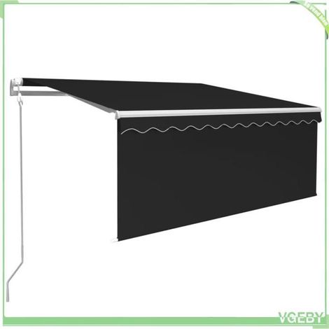 Auvent rétractable automatique - FAFEICY - 3069269 - 300x250 cm - Anthracite (cadre blanc) - Motorisé télécommande (1/5)