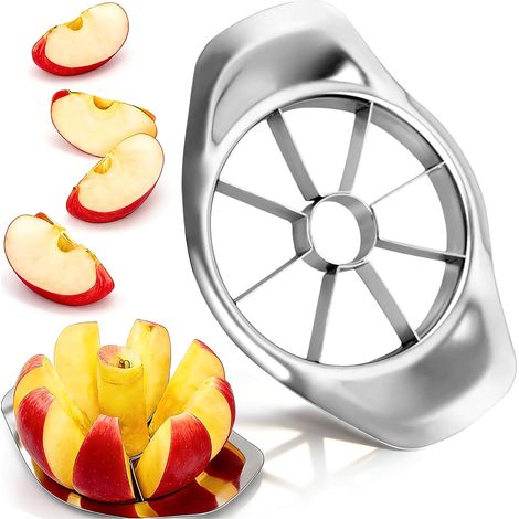 Trancheuse de Fruits en Acier Inoxydable Coupe Pomme et Poire avec Poignée (1/5)