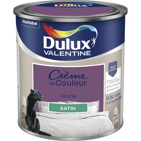 [PROMO] Peinture Crème De Couleur Satin Prune 0,5 L - Dulux Valentine
