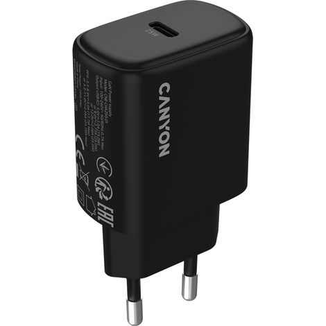 Canyon OnCharge 250 25W 1xPD EU-Wandladegerät Schwarz (1/5)