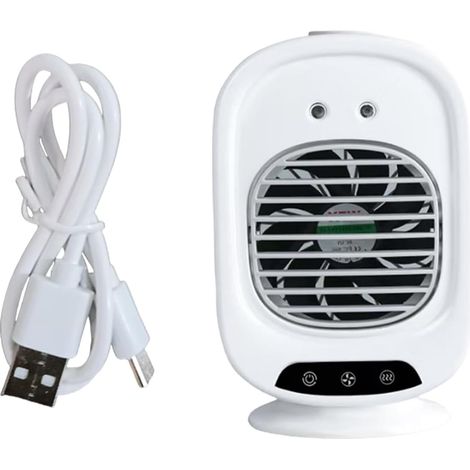 Praktischer wiederaufladbarer USB-Nebelventilator mit 45-Grad-Oszillation, geeignet für Büroangestellte und Outdoor-Enthusiasten