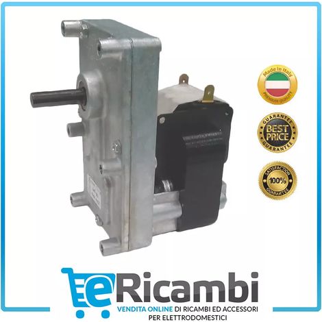 Motoriduttore Stufa a Pellet Mellor 3,3rpm T3 FB1263 Albero 9,5mm Pacco 32mm (1/4)