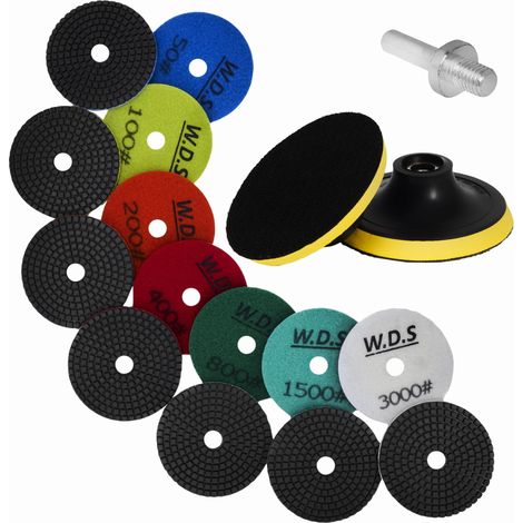 Set di dischi diamantati di grana 50-3000  Kraft&Dele