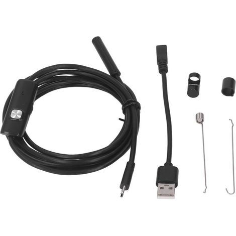 Endoscope industriel USB avec 6 LED, caméra d’inspection étanche IP67, sonde de 7 mm, câble de 2 m – pour tuyaux et espaces confinés (1/5)