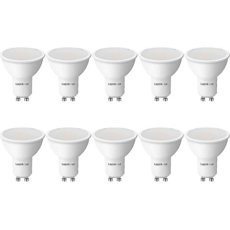Ampoules LED GU10, blanc chaud 2700K, 4W 345lm, équivalent à une ampoule halogène spot de 50W, ampoules LED GU10 à économie d'énergie, faisceau large de 100°, non dimmables,... (1/4)