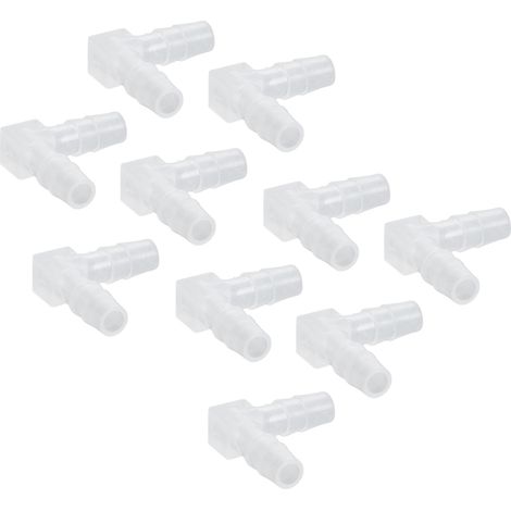 90°-Winkelstück aus Kunststoff, 10 Stück, gleicher L-förmiger Schlauchanschluss für Aquarium, 6-mm-Schlauch, Schnellkupplung. (1/5)