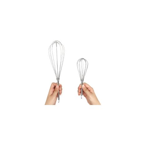 Ensemble de 2 fouets de cuisine, fouet en acier inoxydable pour la pâtisserie, le mélange, fouet à ballon antirouille, fouet à œufs, batteurs à main (142,4 cm + 214,8 cm) (1/5)