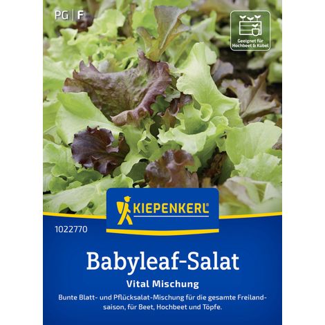 Kiepenkerl Saatgut Babyleaf-Salat Vital Mischung für ca. 1 - 2 m² (1/2)
