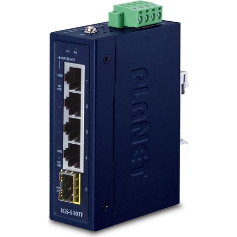 Switch PLANET IGS-510TF (4X 1GB BASE-T, 1X 1GB SFP) (1/3)