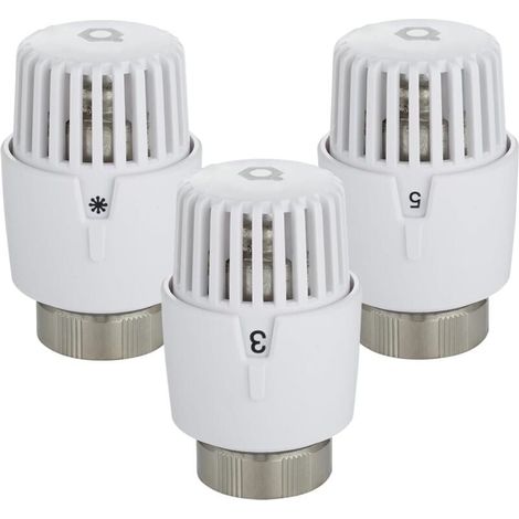 1x Heizkörperthermostat mit Serienanschluss – präziser Thermostatkopf mit integriertem Sensor, Frostschutz und vielseitiger Einstellmöglichkeit für Gewindeventile M30 x 1,5 (1/4)
