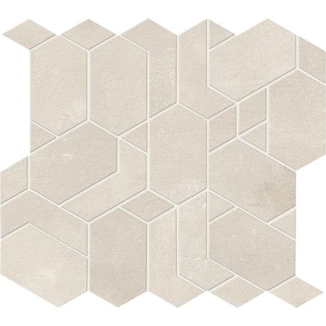 Mosaïque effet Béton Gris Luce Mix 33,5x31x0,9 cm Mat Gravino - Mur intérieur (vendu par carton de 0,623 m²) - RO'MA CARRELAGE