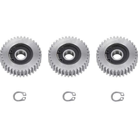 Engrenage en acier pour véhicule électrique, diamètre : 38 mm, 36 dents, épaisseur : 12 mm, 3 pièces. (1/5)