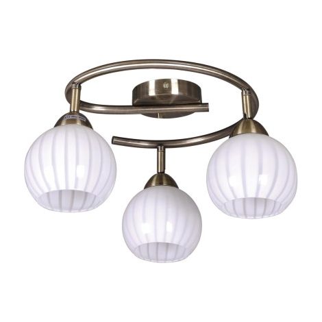 Plafonnier orientable Kaja Atria patine/blanc 2xE14