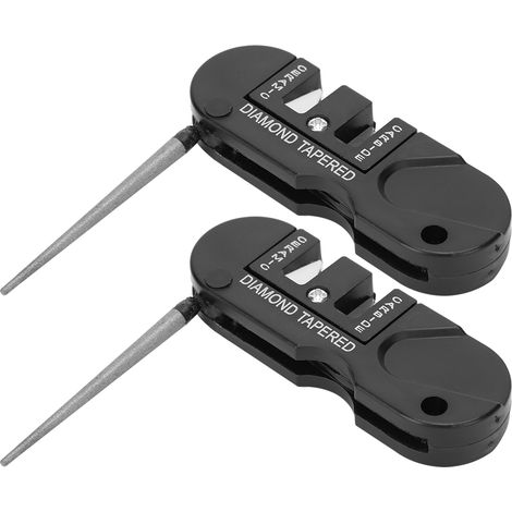 Affûteur de couteaux de poche EDC d'extérieur (lot de 2) - Tige conique diamantée portable