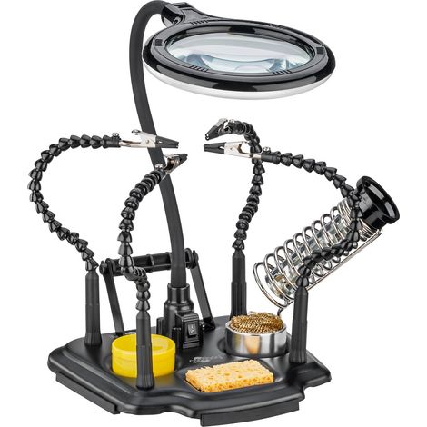 GOOBAY Aide à la soudure, 76558, avec lampe-loupe et bras articulés (1/3)