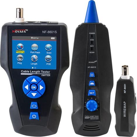 Kabel- und Netzwerktester NF-8601S TDR-Kabeltester für Netzwerk-/BNC-Koaxial-/Telefonkabel mit Fehlerbehebungsfunktionen für Länge und Entfernung zum Fehler, QD-NF-8601S (1/5)