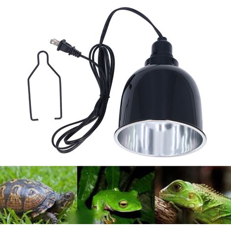 Reptilien-Lampenprojektor, Dom-Typ, tiefes Aluminiumgehäuse, 250 W, E27, Befestigungslicht für Terrarien, Schildkröten, Echsen (1/5)