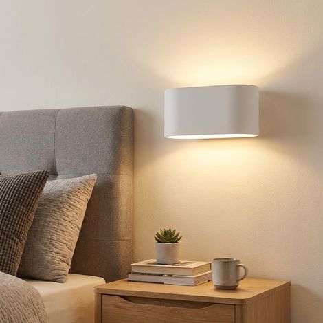 Applique Murale Up & Down avec Douille G9, Design Courbé en Métal, Éclairage Décoratif Intérieur pour Couloir, Salon et Chambre, IP20 (Blanc) (1/5)