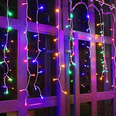 Guirlande lumineuse 5M 96 LED 8 modes, guirlande lumineuse glaçon intérieur extérieur pour décoration fête mariage balcon jardin (1/5)