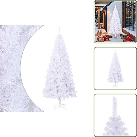 The Living Store Künstlicher Weihnachtsbaum L 240 cm Weiß - Kunstbaum (1/5)