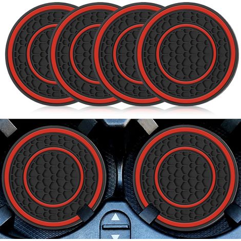 APEX Lot de 2 sous-verres pour porte-gobelets de voiture, 7 cm (2,75 po), antidérapants, anti-poussière. (1/5)