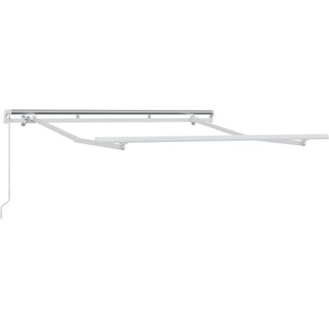Cadre d'auvent blanc 2,5 x 2 m Métal - Pièce de rechange pour auvent de terrasse jardin extérieur (1/5)