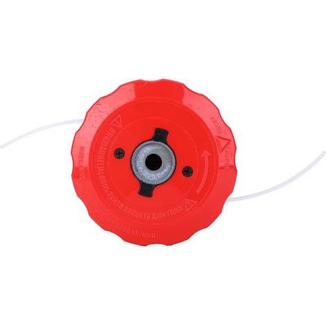 Tête de coupe de rechange pour débroussailleuse et tondeuse, capot rouge et fond noir en plastique (1/5)
