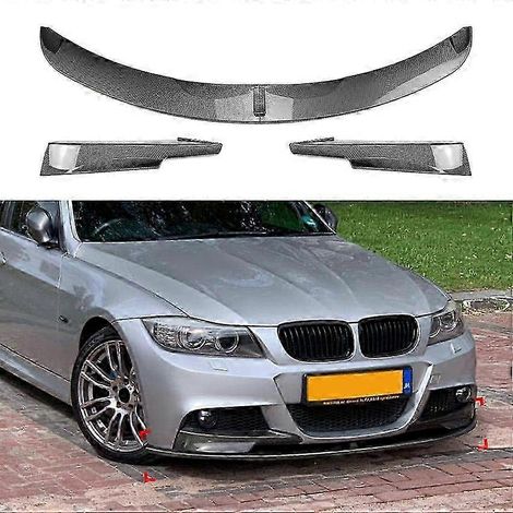Modifikationen an Frontlippe, Spoilern und vorderen Ecken des BMW 3er E90 E91 LCI M Sport 2009–2012: Frontlippe in Klavierlack Schwarz (1/5)