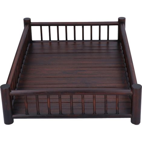 Plateau à thé rectangulaire en bambou Kung Fu, soucoupe, accessoires, récipient de conservation pour café et aliments, décoration chinoise, marron foncé (1/5)