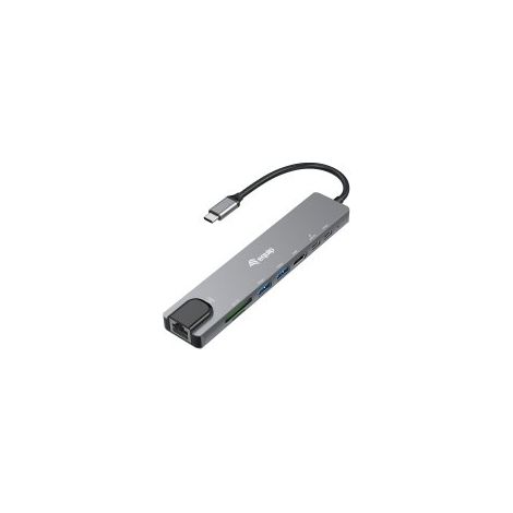 DOCKING USB-C EQUIP 133497 A 1xHDMI 4K 2xUSB-A 3.2 5Gbps 1xTF 1xMicroSD 1xUSB-C PD 100W 1xRJ45