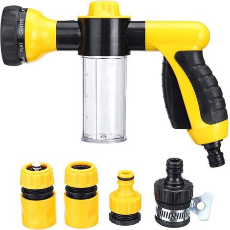 Haute Pression Multifonction 8 en 1 Jet Vaporisateur Distributeur de Savon Tuyau Buse de Lavage de Voiture Outil de Nettoyage d'arrosage de Jardin (1/5)