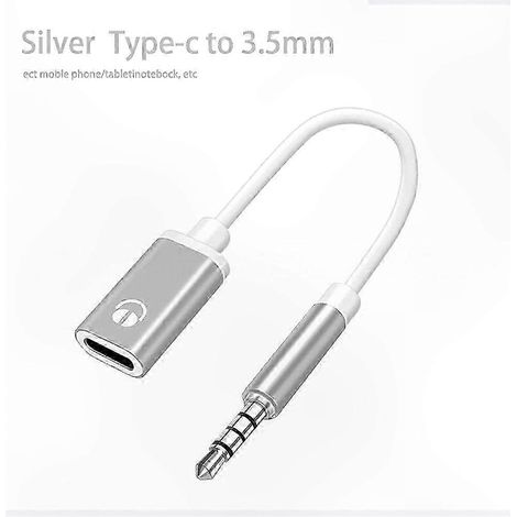 Câble adaptateur 3,5 mm mâle vers USB-C femelle, compatible avec les casques audio, les ordinateurs portables et les lecteurs MP3. (1/5)