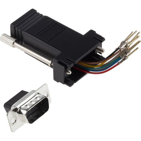 Adaptateur Sub-D 9 Mâle vers RJ45 Femelle RS PRO ( Prix pour 1 )