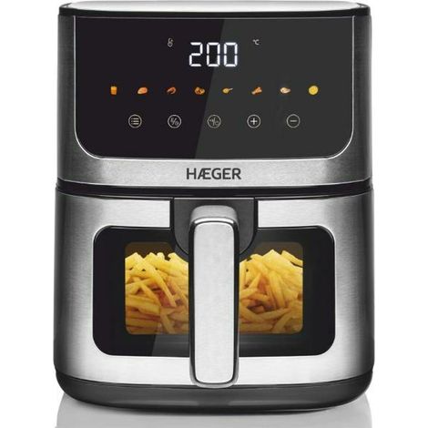 Haeger Magic Window Heißluftfritteuse Grau 4,7 L