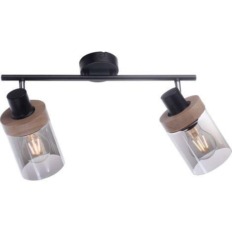 Deckenlampe Deckenstrahler Deckenleuchte Rauchglas verstellbar Wohnzimmerlampe (1/5)