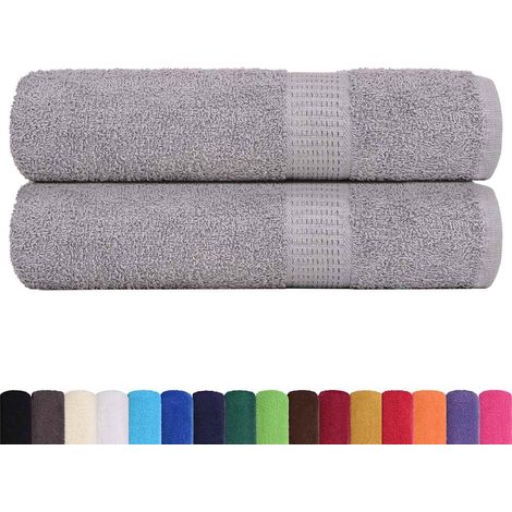 Serviettes de douche FROGN 2 pcs gris 70x140 cm 360 g/m²