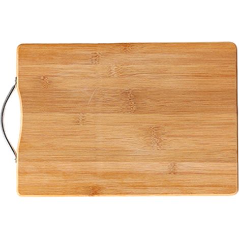 Planche à découper en bambou épais, stable et robuste, anti-fissures, facile à nettoyer, avec trou de suspension. (1/5)