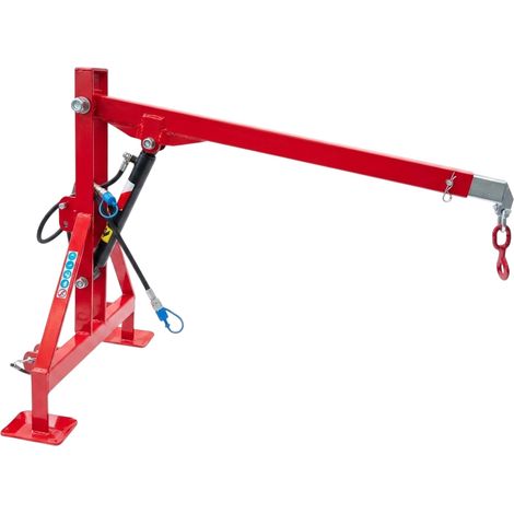 Grue de levage hydraulique 500 kg pour tracteur - Hauteur de levage 2,42 m - Attelage 3 points Torros TAHK0500