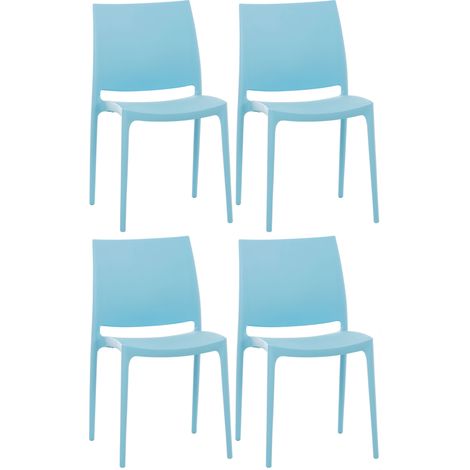 Set di 4 sedie Maya azzurro (1/5)