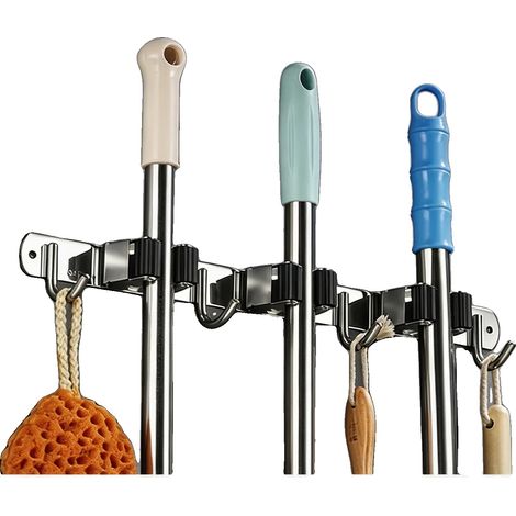 Werkzeughalterregal, Edelstahl, 25,5 x 3 x 2,5 Zoll, unterstützt bis zu 50 lbs, rutschfeste Silikongriffe, wandmontierter Organizer (1/5)