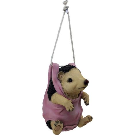 Suspension de Noël Hérisson Boule de Noël en Plastique Marron et Rose 13x10x17 cm - PANGIVO