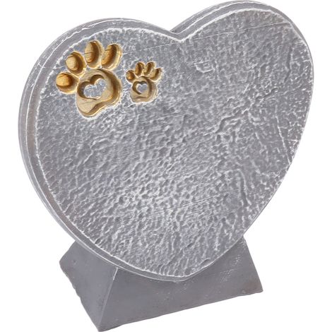 Cœur Animal Tombe DIY Résine Chien Pierre Commémorative Extérieur Cour Décoration Ornement Roche Debout Gris (1/5)