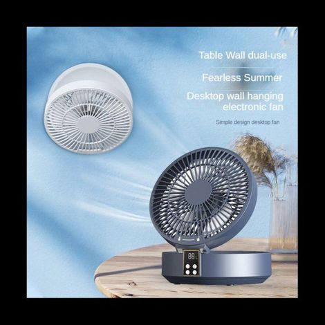 Ventilateur Portable avec LumièRe LED 4000Mah Rechargeable Affichage NuméRique Ventilateur de Bureau Ventilateur D'éTé Chambre (1/5)