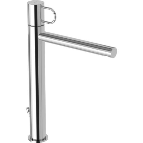 Waschtischmischer mit automatischem Abfluss 1"1/4G verlängert Serie Paffoni Joker JK085CR  Verchromt - Messing