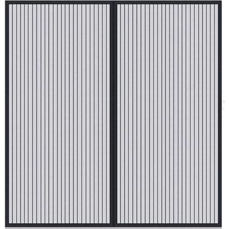Rideaux, rideaux magnétiques auto-obturants, portes moustiquaires, adaptés aux animaux et aux enfants, taille 70140cm, noir (1/5)